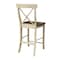 International Concepts X-Back Counter Height Stool, 24" Seat Height, Antiqued Almond/Espresso S12-6132 - alternate 7